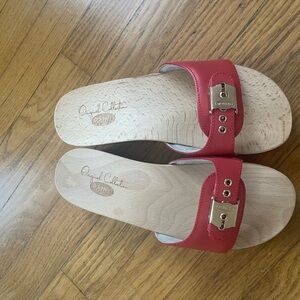 Dr. Scholl’s slide wooden sandals